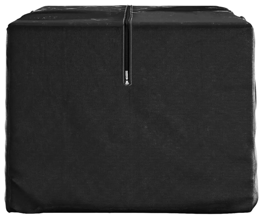 Saco arrumação p/ almofadões jardim 150x75x75 polietileno preto
