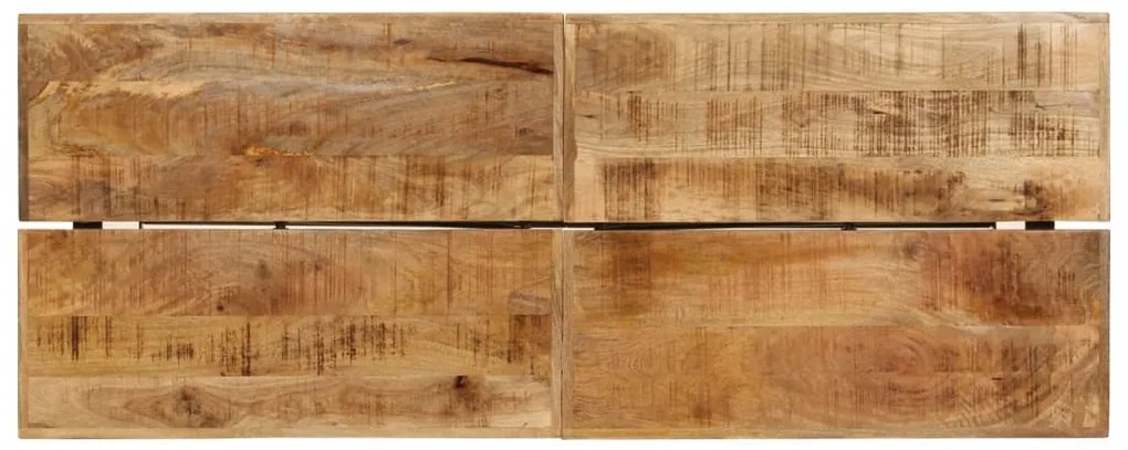 Mesa de bar 180x70x107 cm madeira de mangueira maciça e ferro