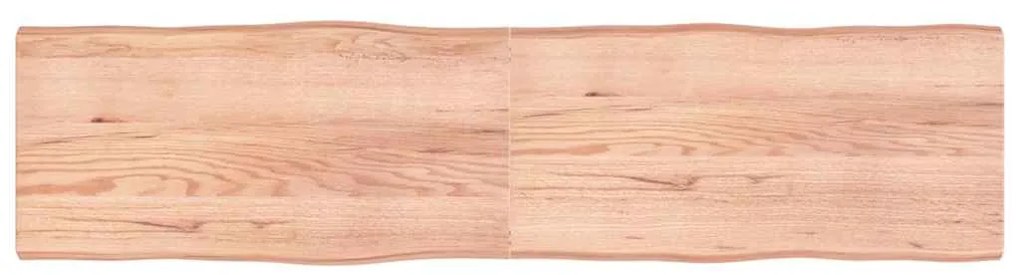 Tampo de mesa com bordas vivas carvalho tratado castanho-claro
