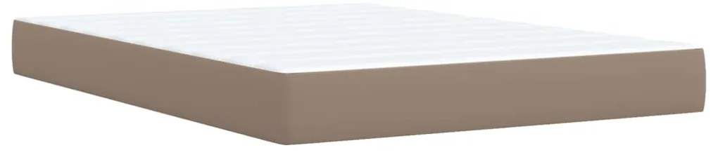 Cama com Molas/Colchão e Luzes Led - 140x200 cm - Couro Artificial Cap