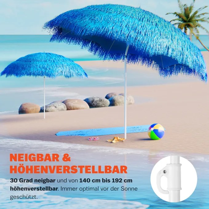 Guarda-sol Hawaii Ø160cm Proteção UV 30+ azul