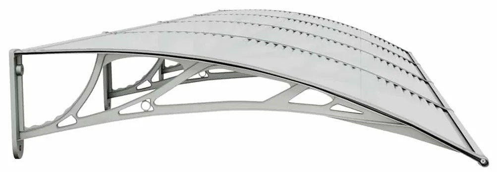 Toldo de porta 350x100 cm policarbonato cinzento