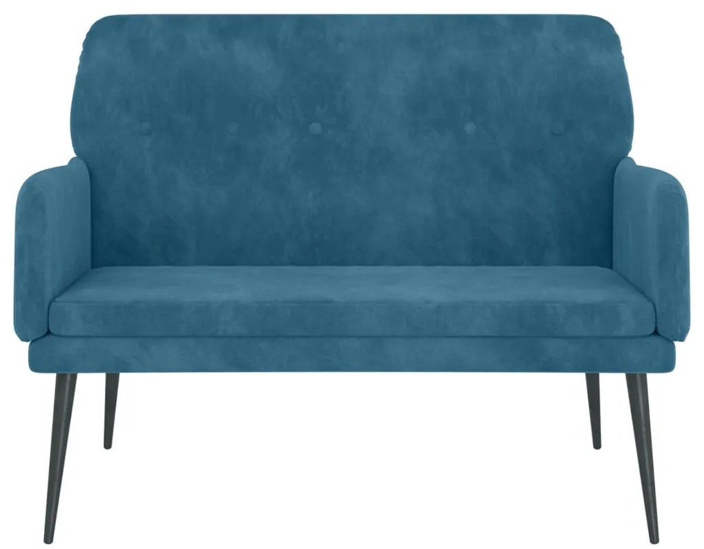 Banco 108x79x79 cm veludo azul