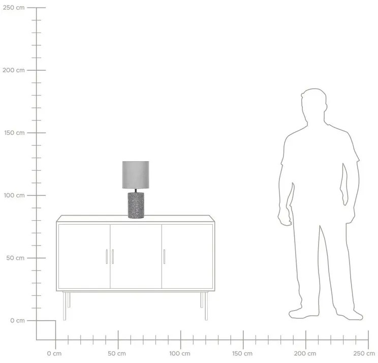 Candeeiro de mesa em cerâmica cinzenta 43 cm IDER Beliani