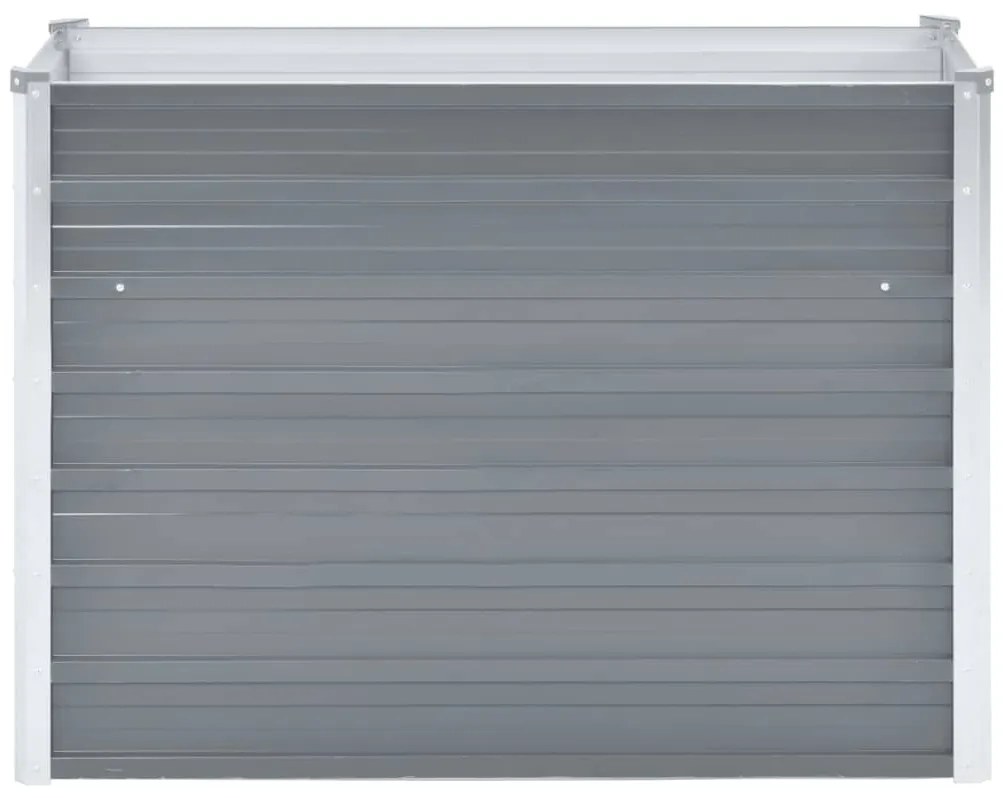 Canteiro elevado de jardim aço galvanizado 100x40x77cm cinzento