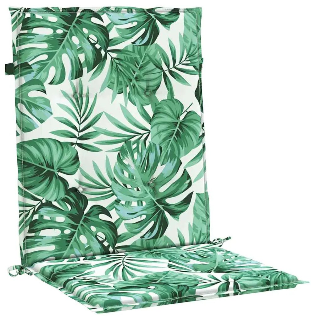Almofadas de cadeira 2 pcs Padrão de folhas 100 x 50 x 3 cm