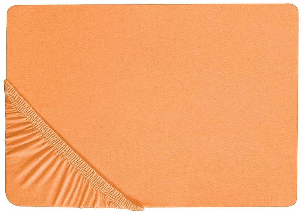 Lençol-capa em algodão laranja 90 x 200 cm JANBU Beliani