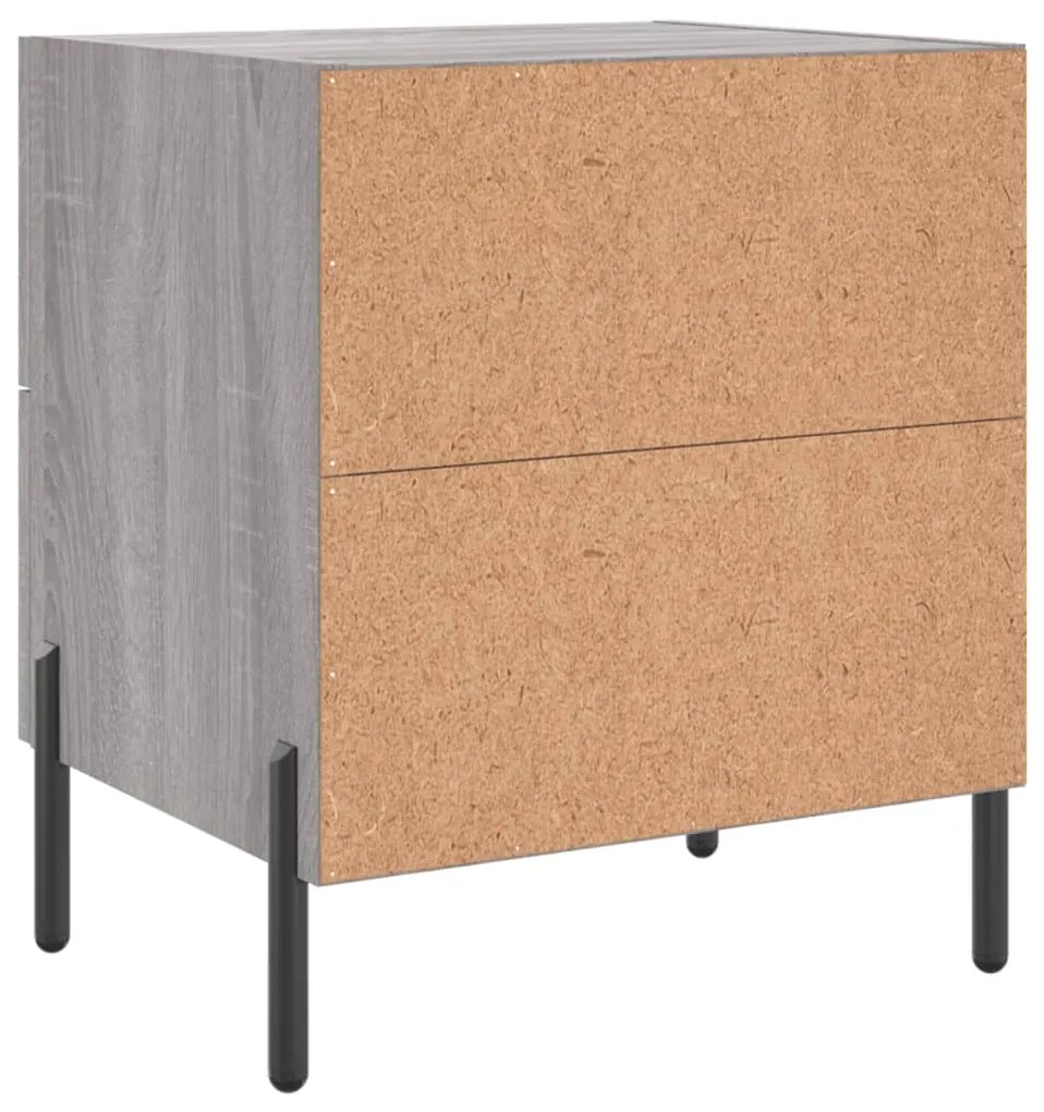 Mesa cabeceira 40x35x47,5 cm derivados madeira sonoma cinza