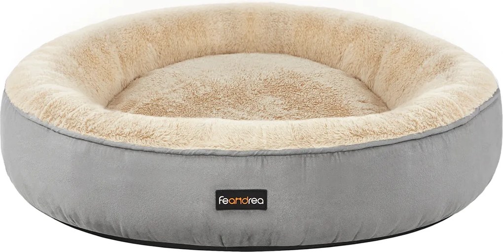Cama para cães com Ø 70 cm em forma de donut cinzento claro