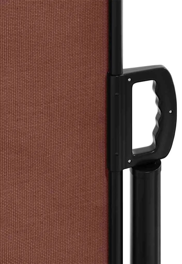 Toldo lateral retrátil 220x600 cm castanho
