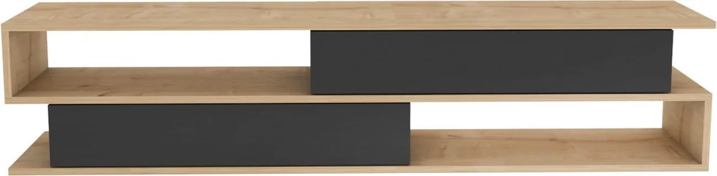 Móvel TV Cortez – Carvalho e Antracite – 160 cm x 35,3 cm x 38,6 cm