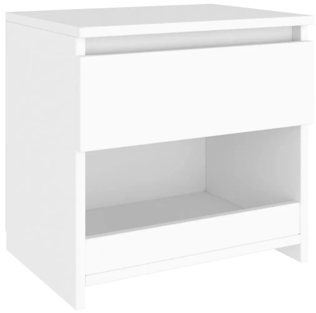 Mesa de cabeceira 40x30x39 cm contraplacado branco
