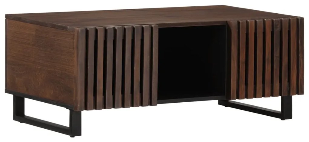 Mesa de centro 100x55x40cm madeira de mangueira maciça castanho