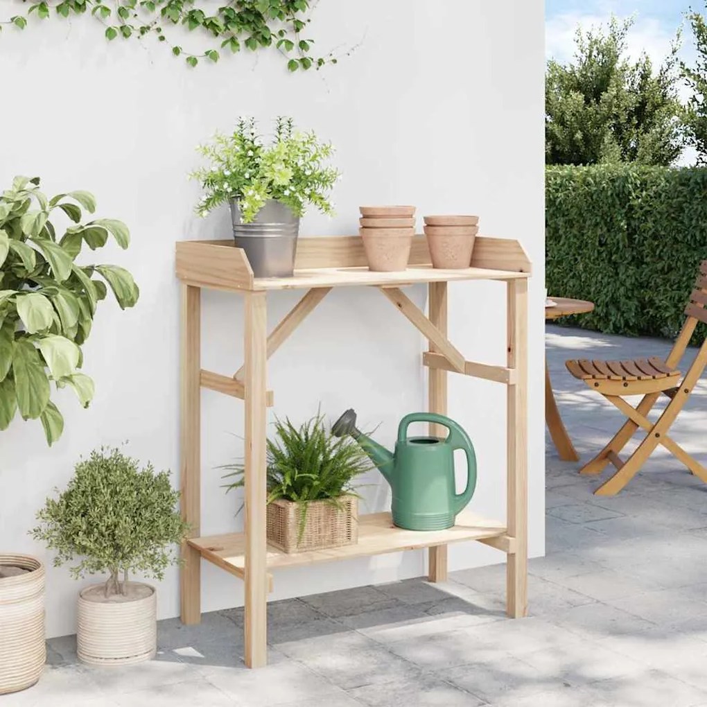 Mesa de Jardinagem 75 x 40 x 90 cm em Madeira de Pinheiro