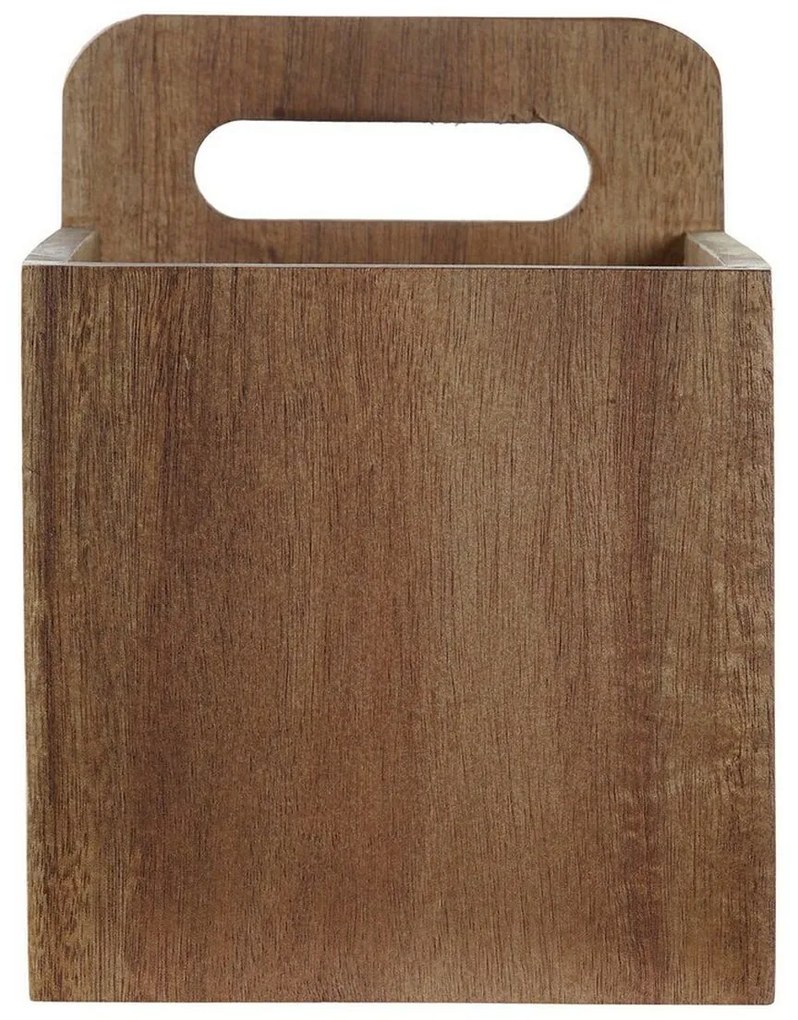 Caixa de Armazenagem DKD Home Decor 8424001811953 Natural Acácia Asas 13 x 13 x 17 cm