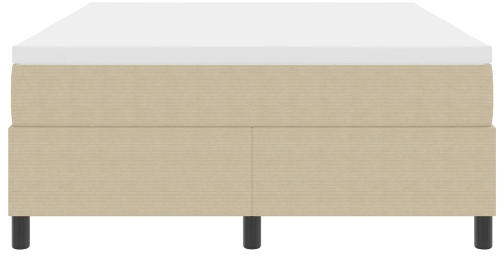 Cama Box Spring com Colchão Verde Claro Cinza 140x200 cm Tecido de Cor