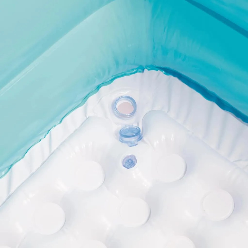 Piscina de brincar com toldo azul 140x140x114 cm 52192
