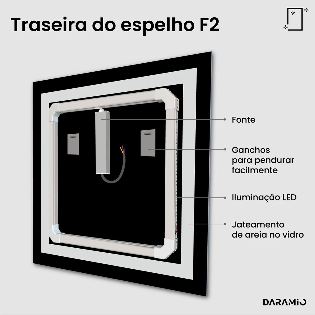 Espelho com luz F2