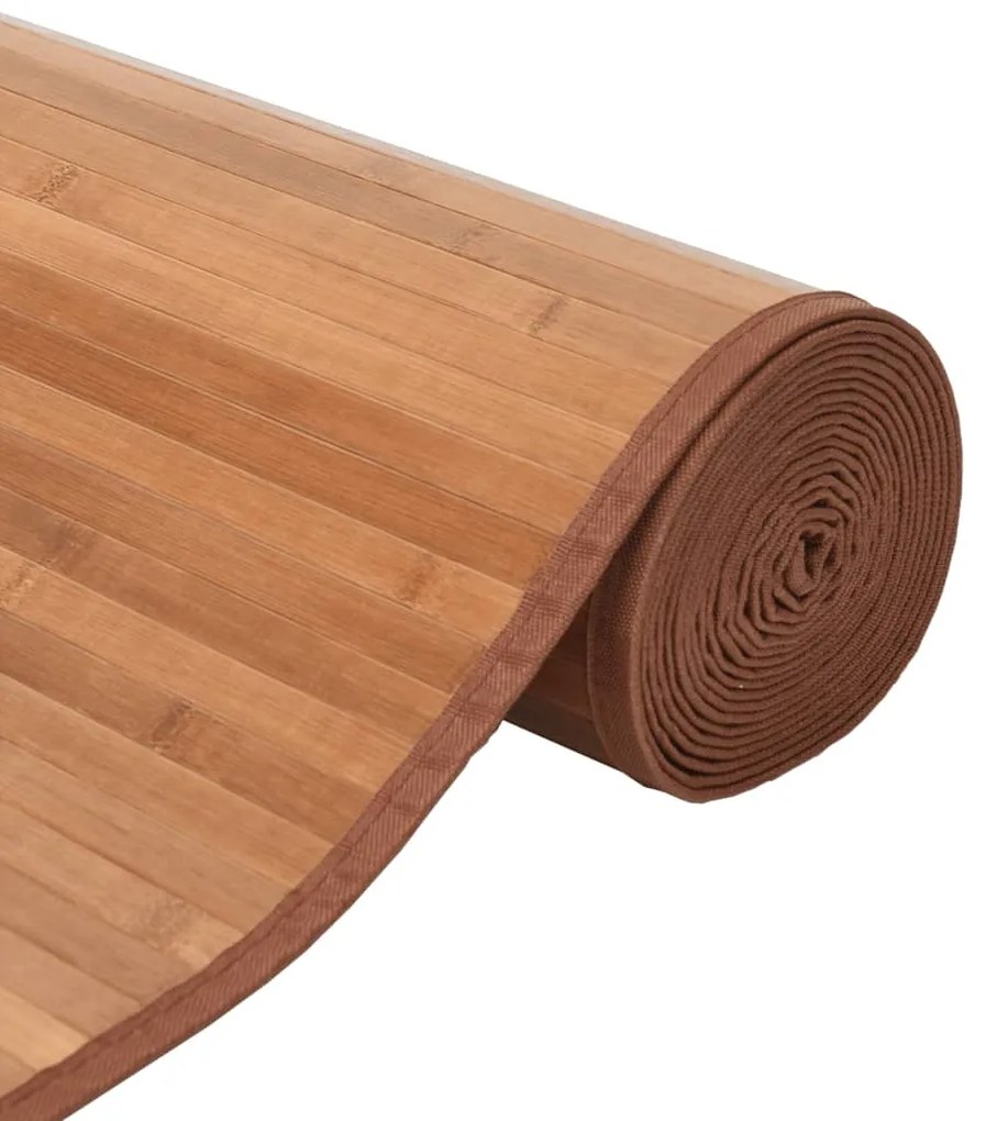 Tapete retangular 80x1000 cm bambu cor natural