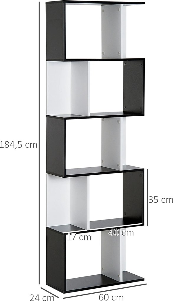 Estante com Prateleiras – Modelo Uppsala – 60x24x184 – Madeira – 6 Nív