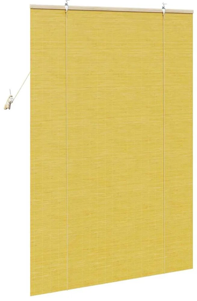 Persianas e Sombras de Janela Amarelo 100 x 160 cm Bambu