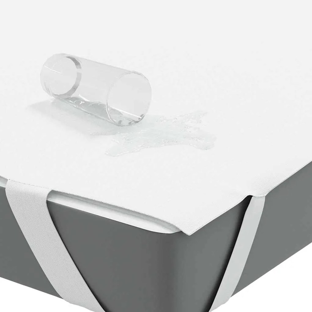 Protetor de colchão impermeável 100x220 cm branco