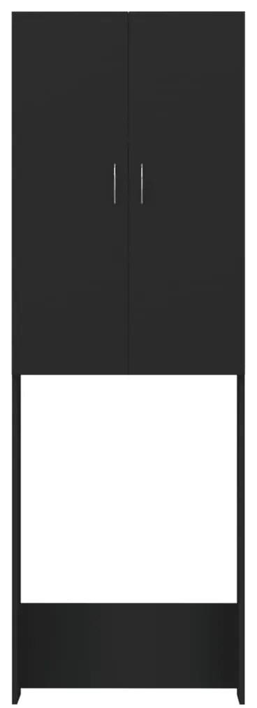 Armário máquina de lavar roupa 64x25,5x190 cm preto