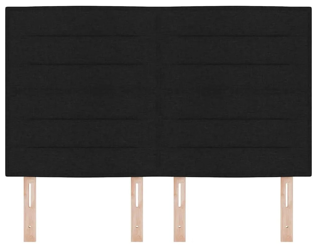 Cabeceira LED Design de Linhas Preta 80 cm Tecido
