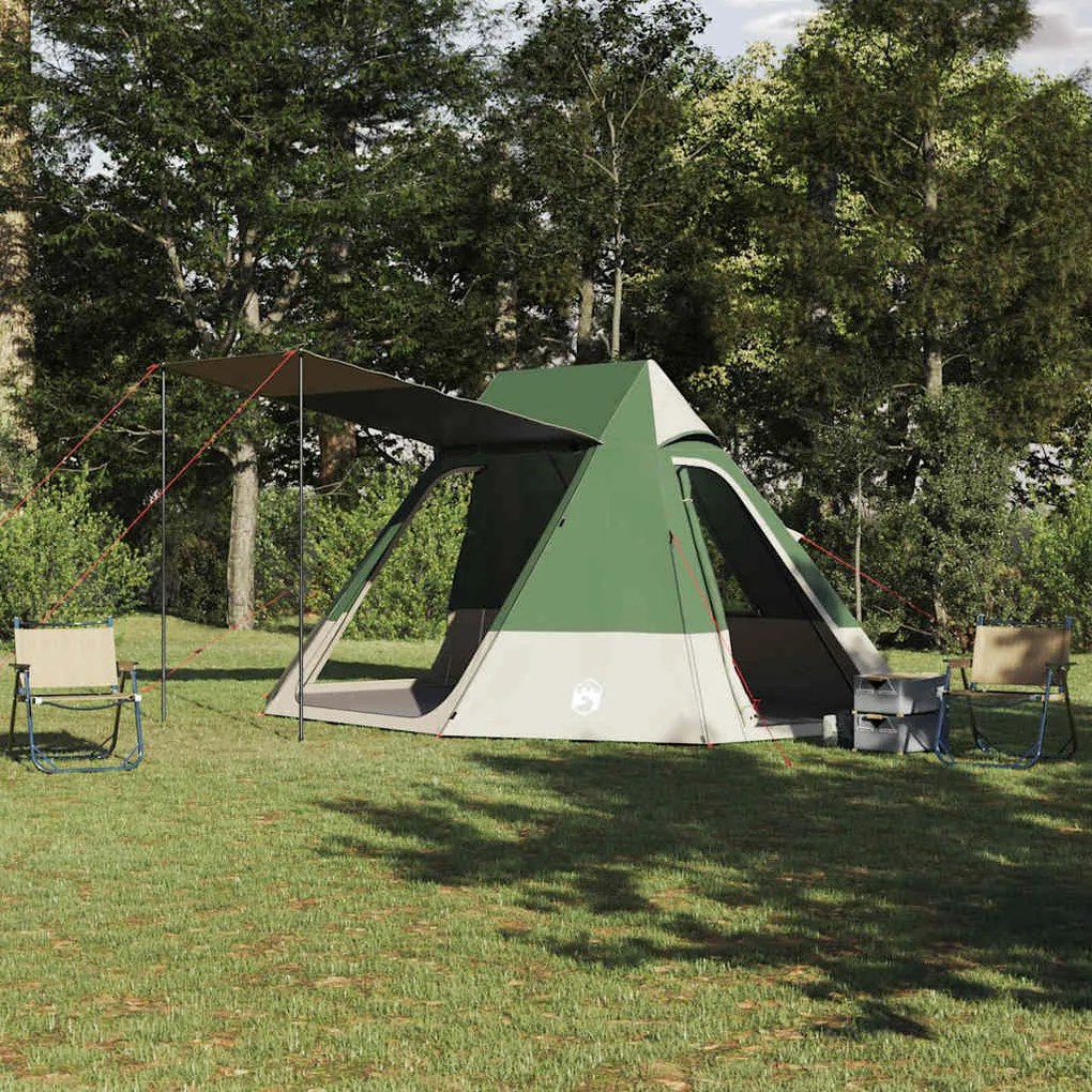 vidaXL Barraca de Camping com telhado Verde 482 x 360 x 227 cm tafetá