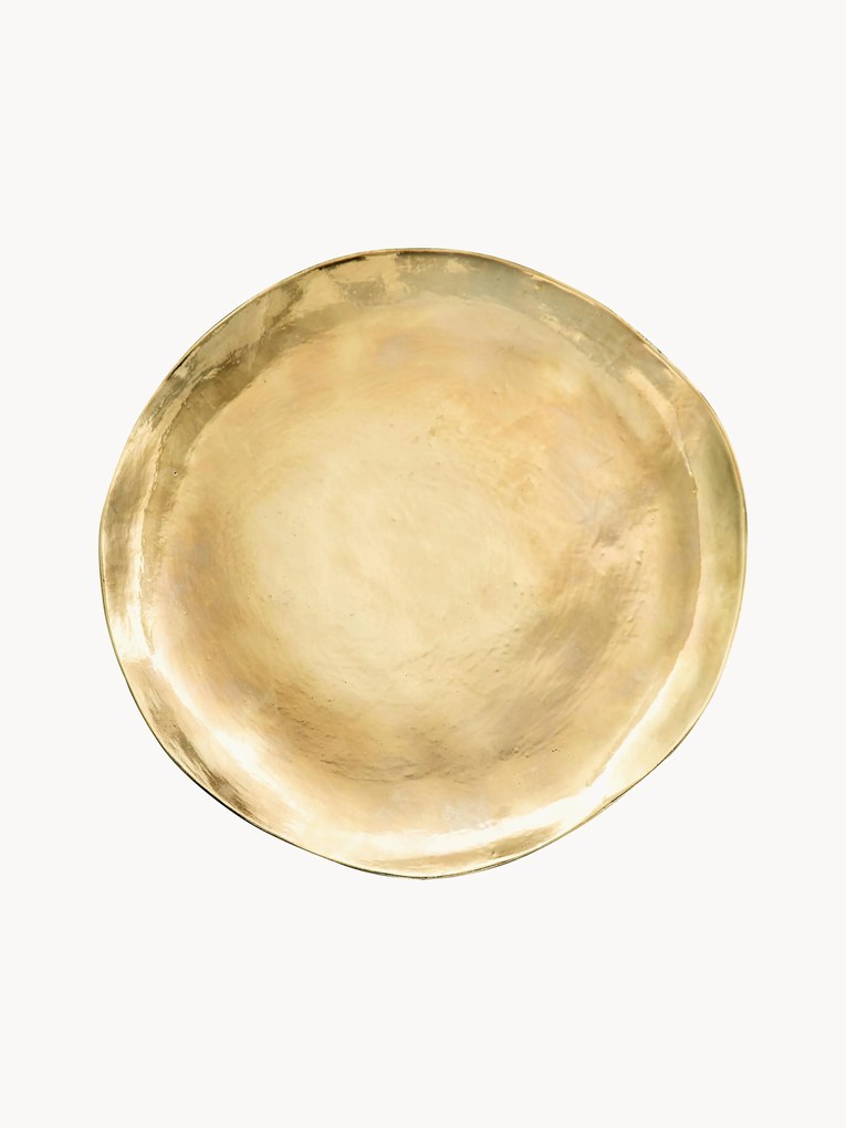 Prato de porcelana artesanal Gold Irregular Edge