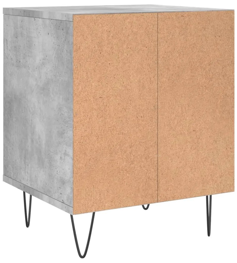 Mesas de cabeceira 2 pcs derivados de madeira cinzento cimento