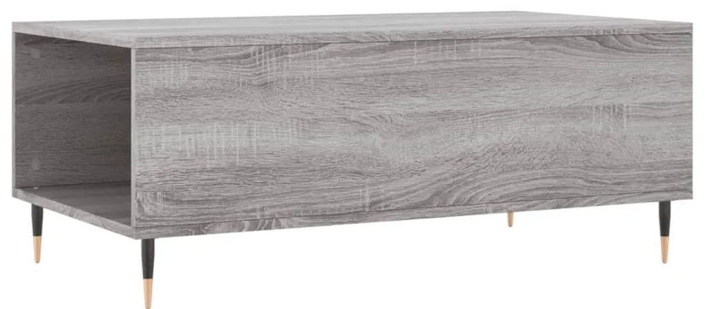 Mesa de centro 90x50x36,5 cm derivados madeira cinzento sonoma