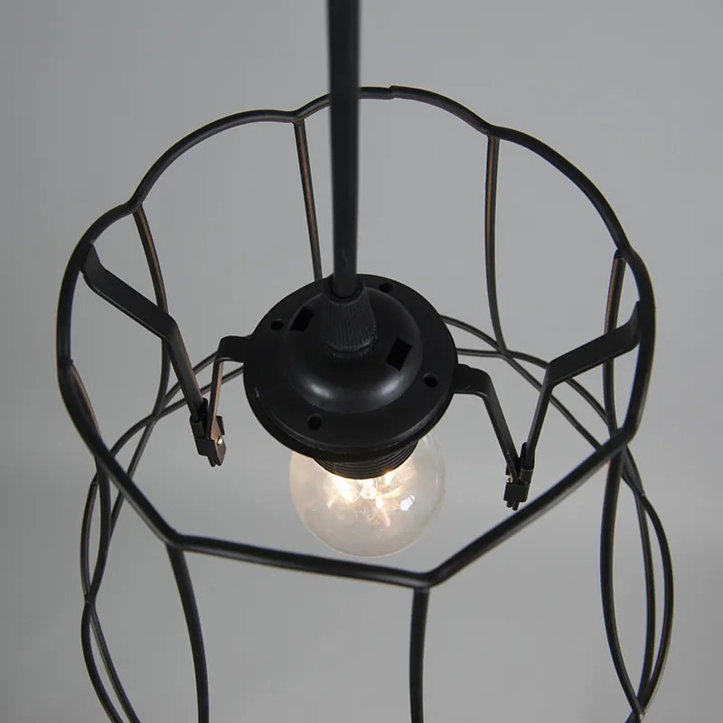 Abajur de metal preto 25/21 - Granny Frame Retro