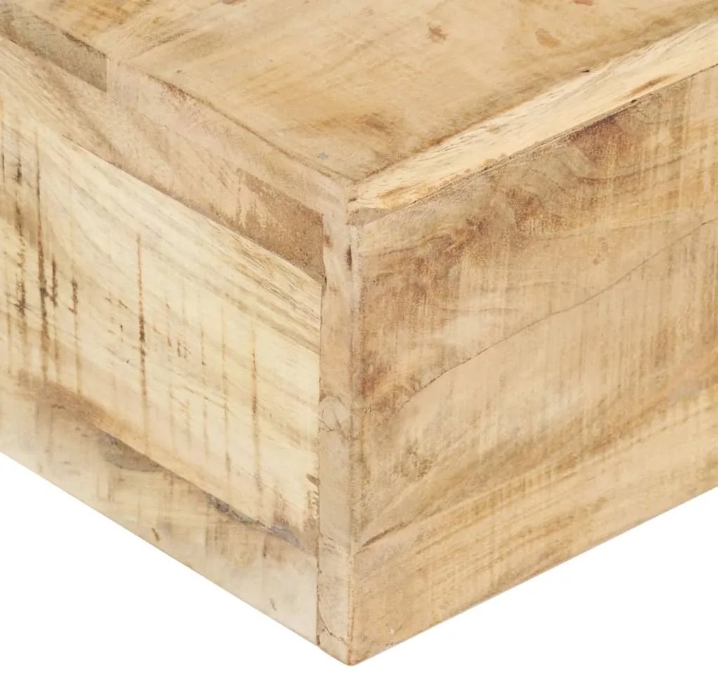 Mesa de centro 80x80x28 cm madeira de mangueira maciça