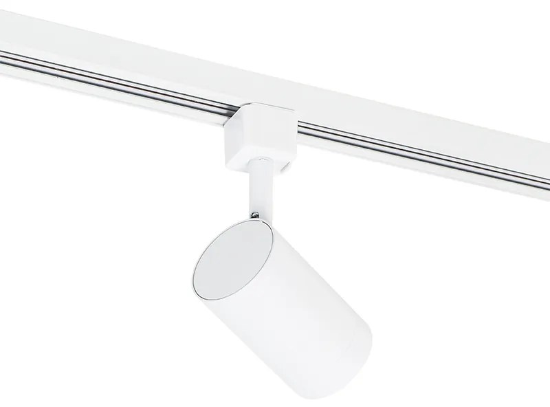 Sistema de trilhos moderno branco monofásico com 5 focos - Iconic Jeana Moderno