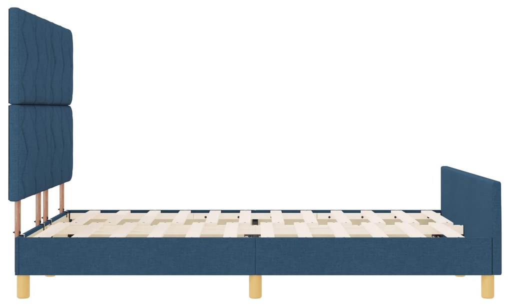 Estrutura de Cama vidaXL Azul 140x190 cm Tecido