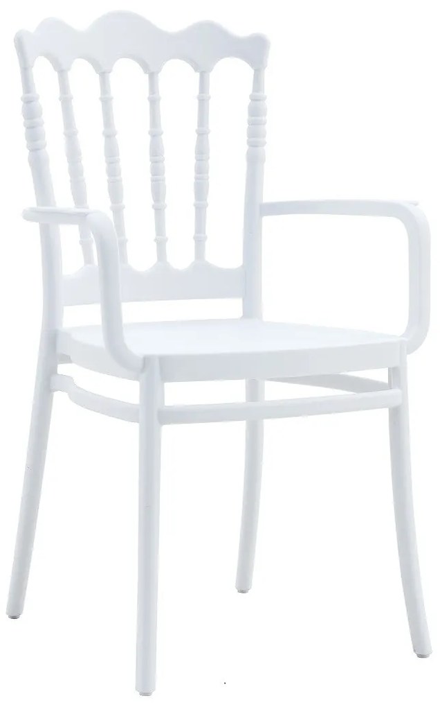 Conjunto de 4 Cadeiras WEDDING para Jardim – 54x43x90 cm – Polipropile