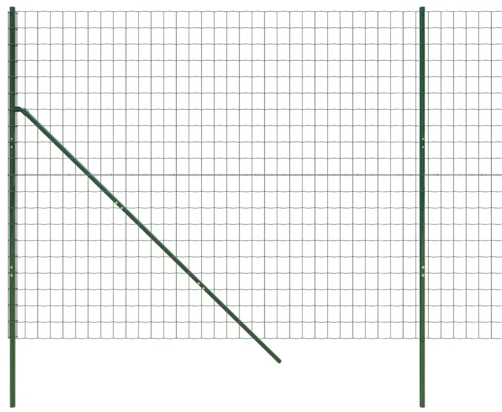 Cerca de malha de arame 2,2x25 m aço galvanizado verde