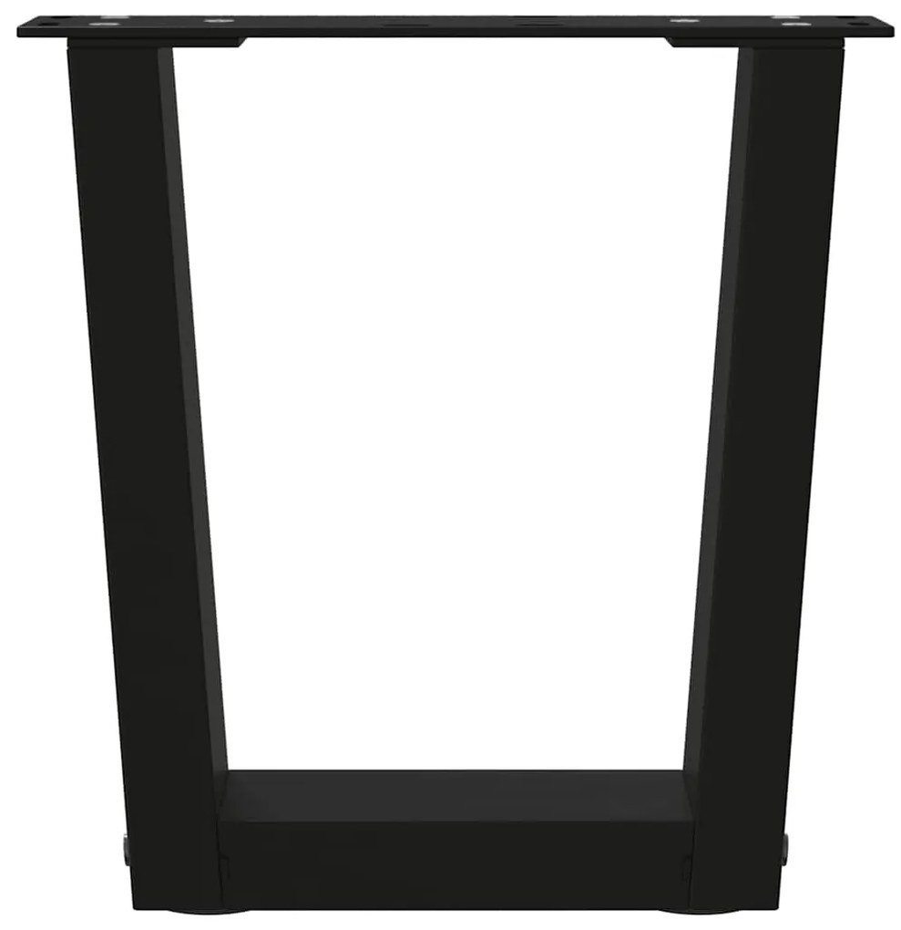 Pés para mesa de centro em V 2 peças preto 30x(30-31,3) cm aço
