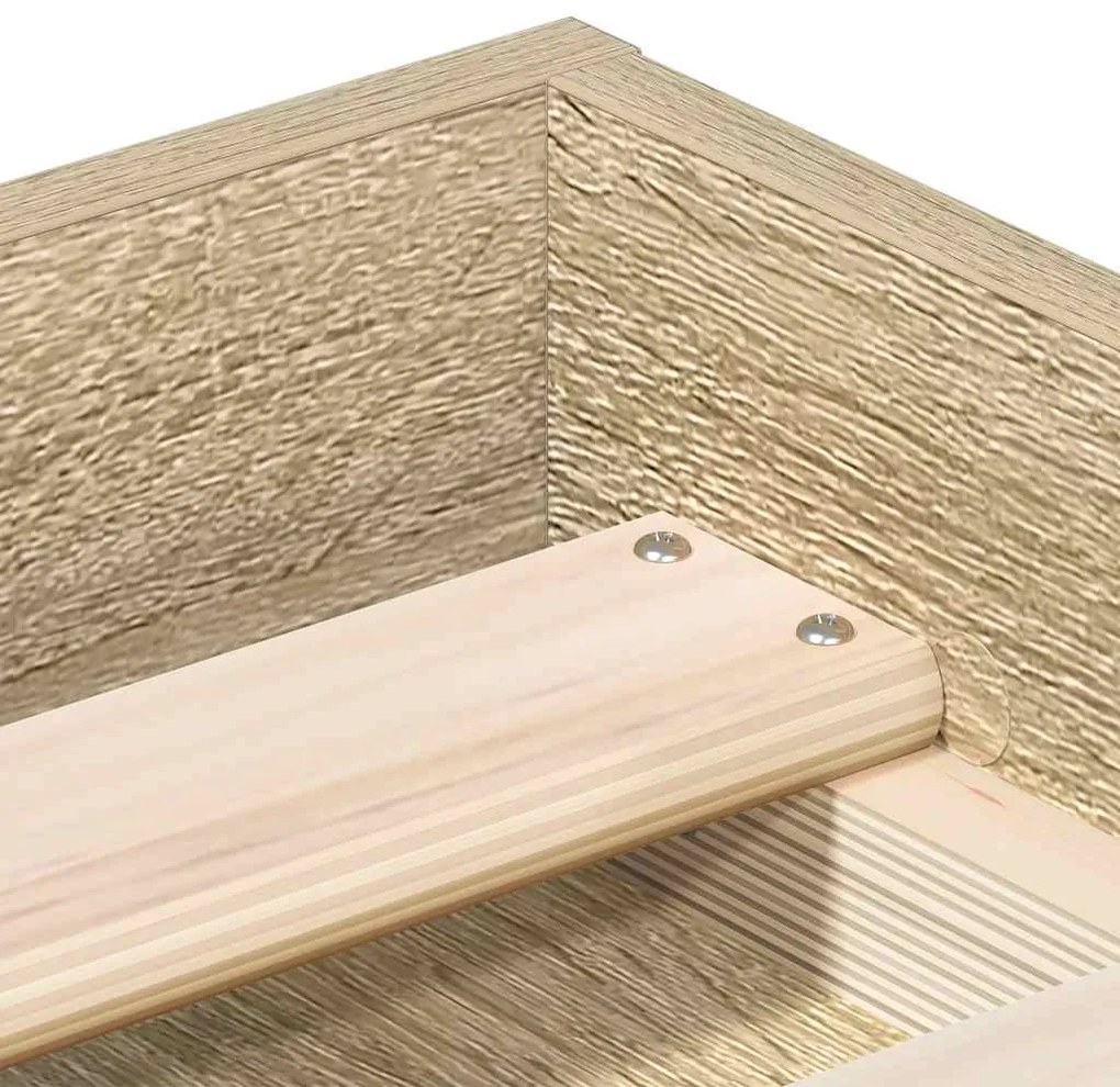 Estrutura de cama 200x200 cm carvalho sonoma