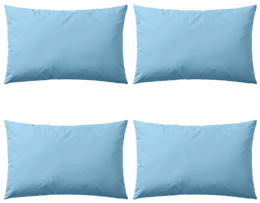 Almofadas para exterior 4 pcs 60x40 cm azul claro