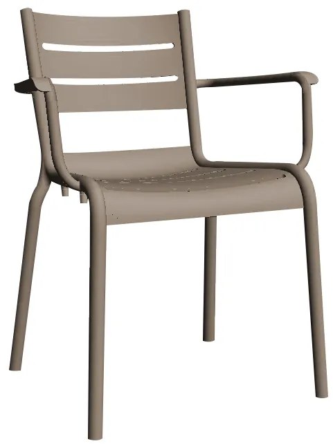 Cadeira SMART c/ braços, Turtle Dove – Pack com 4 unidades