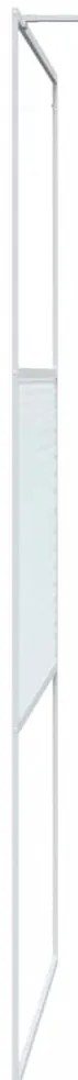 Divisória de chuveiro branco 100x195 cm vidro ESG transparente