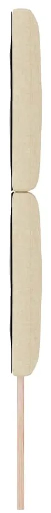Cabeceira com Design de Blocos de Diamante Creme 80 cm em Tecido