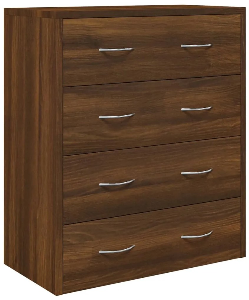Aparador com 4 gavetas 60x30,5x71 cm carvalho castanho