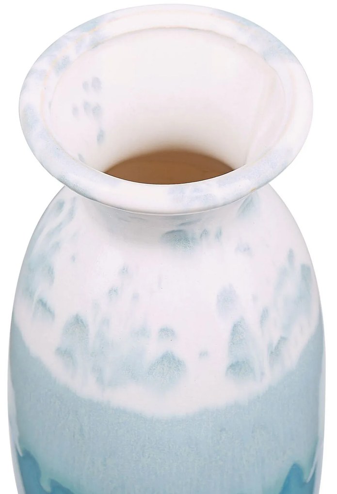 Vaso branco e azul marinho 25 cm CHALCIS Beliani
