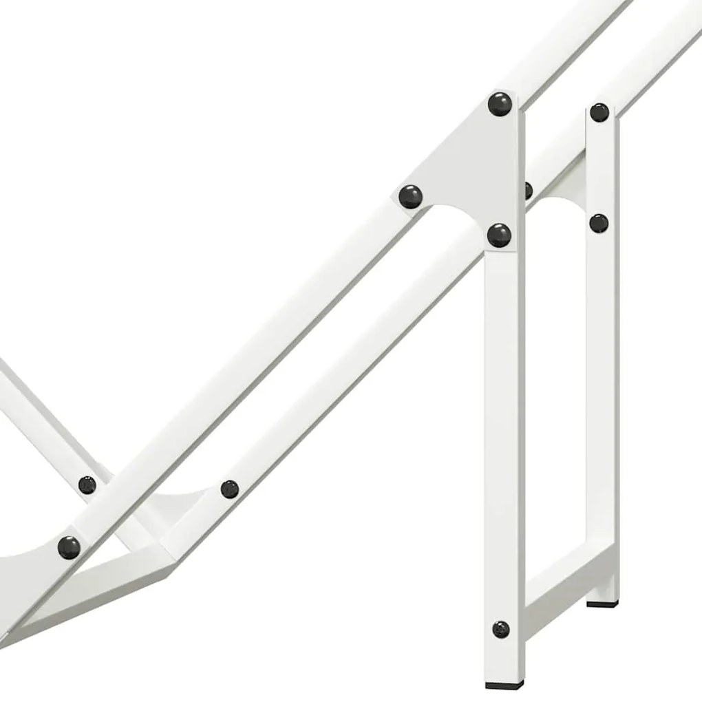 Suporte para lenha 80x25x80 cm aço laminado a frio branco