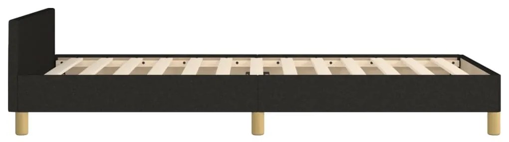 Estrutura de cama sem colchão 90x200 cm tecido preto