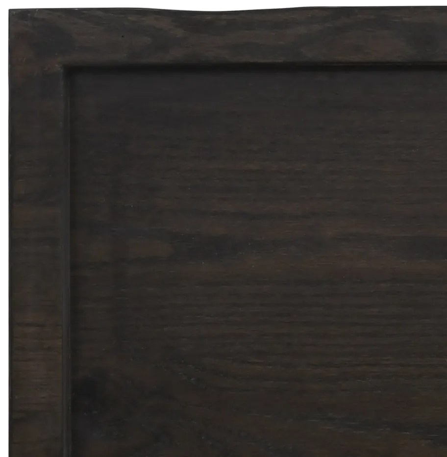 Tampo de mesa 160x50x(2-6) cm carvalho tratado castanho-escuro