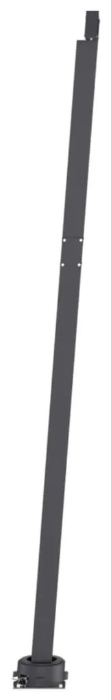 Toldo retrátil manual independente 350x250cm laranja e castanho